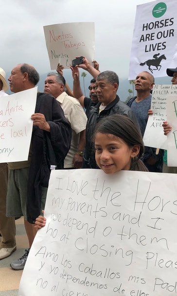 Workers urge legislators to keep Santa Anita open